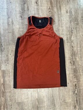 ASRV Men's Rust Tank Top with Black Side Panels